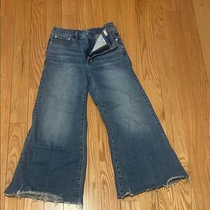 Madewell womensBlue Wide-Leg Jeans